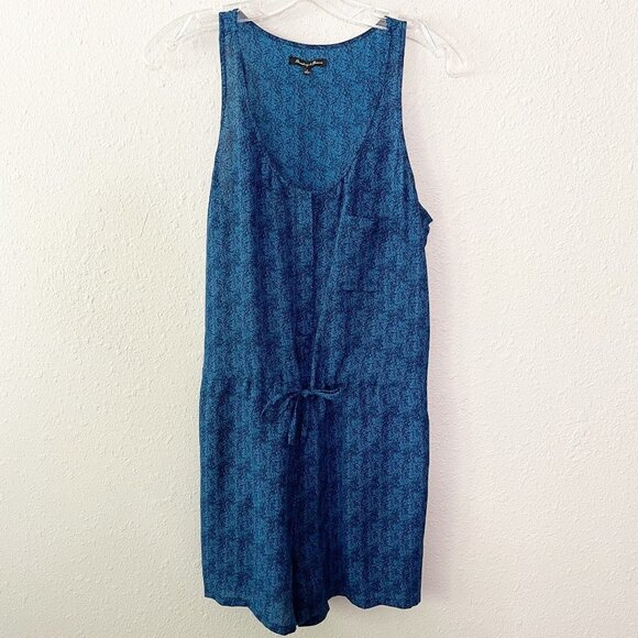 Broadway & Broome Blue Tie Waist Romper - Picture 1 of 8